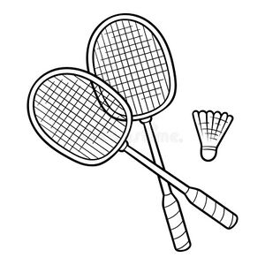 Coloring-book-kids-badminton-rackets-shuttlecock-children-202732132.jpg